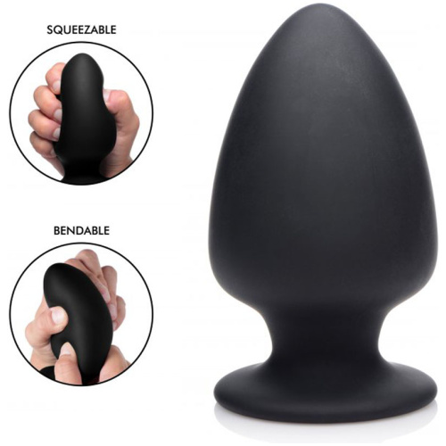 Squeezable Silicone Anal Plug - Medium
