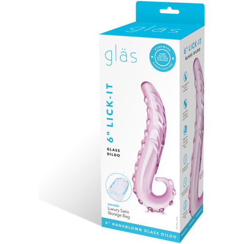 6 Inch Lick-It Glass Dildo