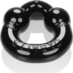 Ultraballs 2- Piece Cockring Set - Black & Clear