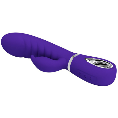 Prescott Super Soft Rabbit Silicone Vibrator - Purple