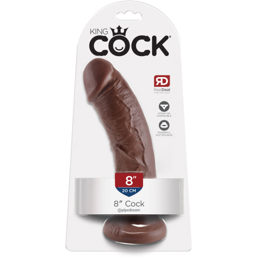 King Cock 8-Inch Cock Brown