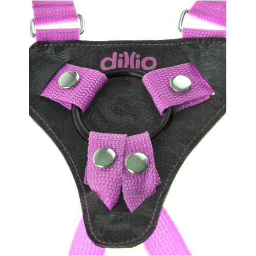 Dillio Pink - 7 Inch Strap-on Suspender Harness Set