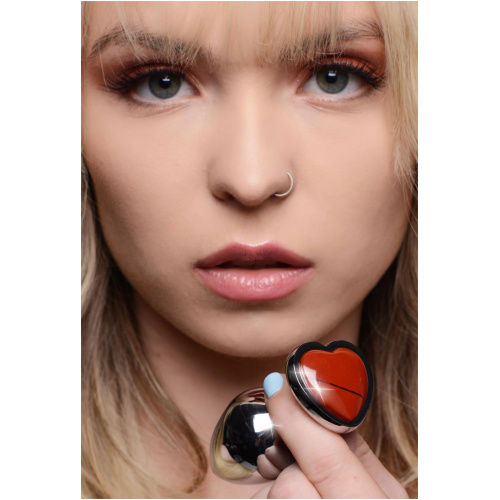 Red Jasper Heart Anal Plug - Medium