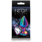 Rear Assets - Multicolor Heart - Medium - Clear