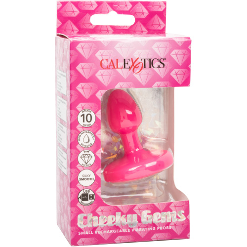 Cheeky Gems - Small Rechargeable Vibrating Probe - Vibrating Probe - Pink
