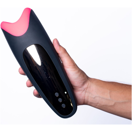 Piper USB Rechargeable Multi Function Masturbator With Suction - Black/pink