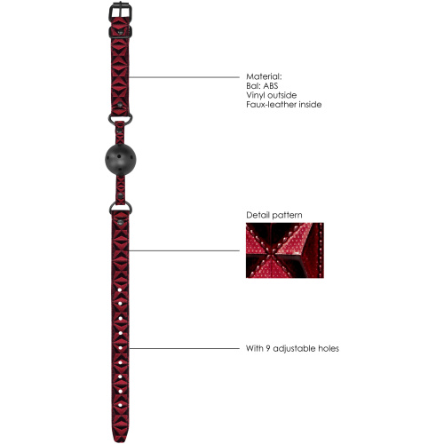 Breathable Luxury Ball Gag - Burgundy