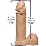 Vac-U-Lock 8 Inch Realistic Cock - White