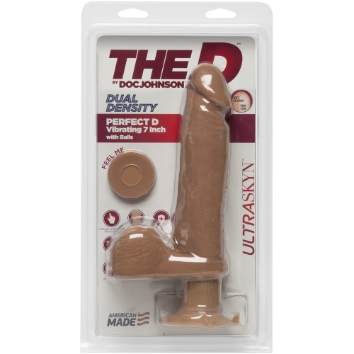 The D - Perfect D Vibrating 8 Inches - Caramel