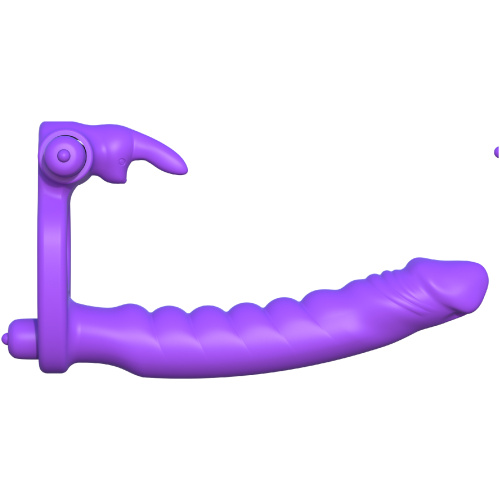 Fantasy C-Ringz Silicone Double Penetrator Rabbit - Purple