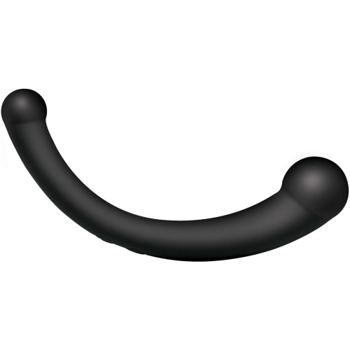10x Vibra-Crescent Silicone Dual Ended Dildo - Black