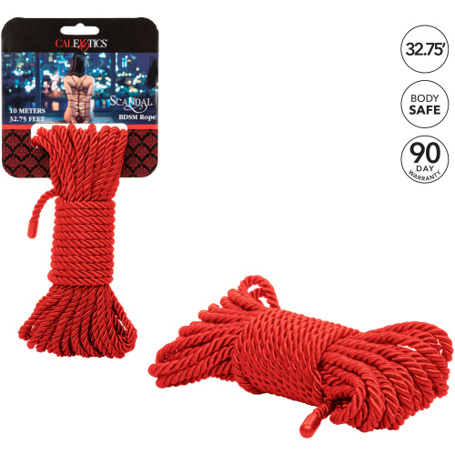 Scandal BDSM Rope 32.75ft/ 10m - Red