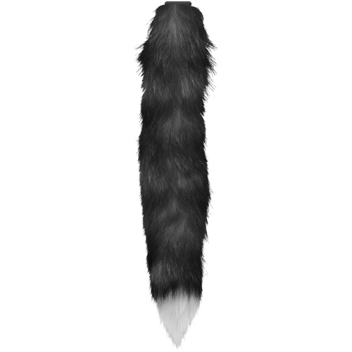 Interchangeable Black and White Fox Tail