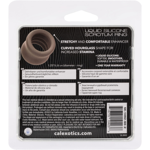 Alpha Liquid Silicone Scrotum Ring - Gray Gray