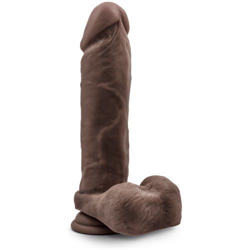 Au Natural - 9 Inch Dildo With Suction Cup - Chocolate