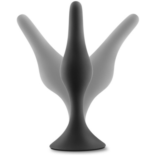 Anal Adventures Platinum - Silicone Beginner Plug - Small - Black