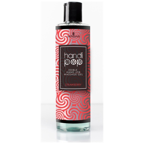 Handi Pop Handjob Massage Gel - Strawberry - 4.2 Oz.
