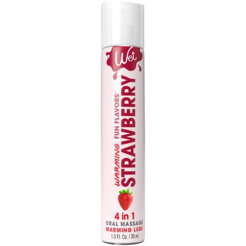 Wet Warming Fun Flavors - Strawberry - 4 in 1 Lubricant 1 Oz