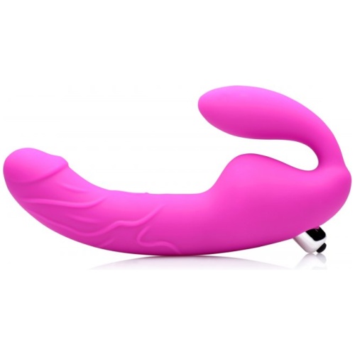 Royal Rider Vibrating Strapless Strap- on Dildo - Pink