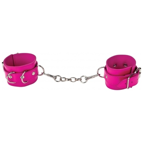 Leather Cuffs for Hands and Ankles - Pink