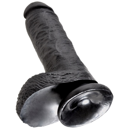 King Cock 8-Inch Cock With Balls - Black