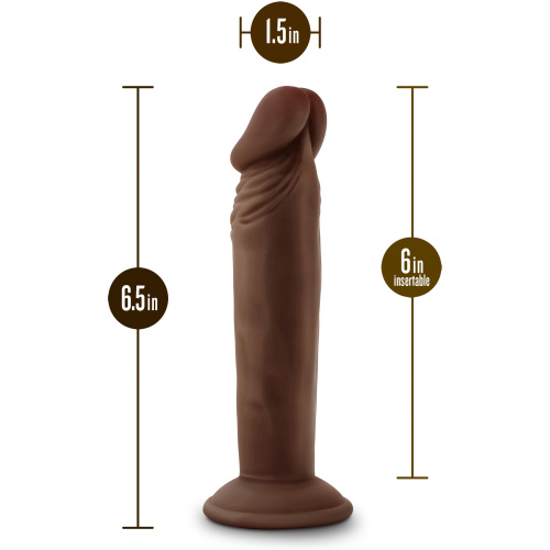 Dr. Skin Plus - 6 Inch Posable Dildo - Chocolate