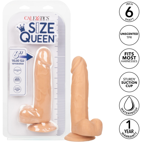 Size Queen 6 inch/15.25 Cm - Ivory