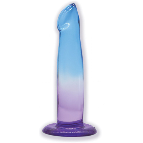 6.25" G-Spot Jelly Tpr Gradient Dong - Blue and Purple