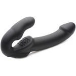 Evoke Rechargeable Vibrating Silicone Strapless Strap on - Black