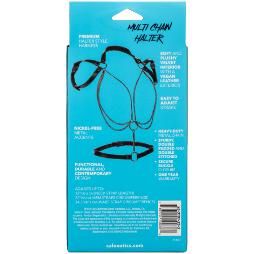 Euphoria Collection Multi Chain Halter - Black