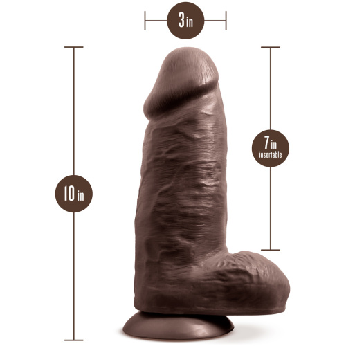 Au Naturel - Chub - 10 Inch Dildo - Chocolate