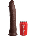 King Cock Elite 11 Inch Silicone Dual Density Cock - Brown