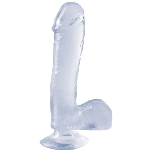 Basix Rubber Works - 7.5 Inch Dong With Suction Cup - Clear