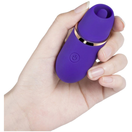 Abby - Mini Clit Licking Vibrator Tongue Sex Toy  - Purple