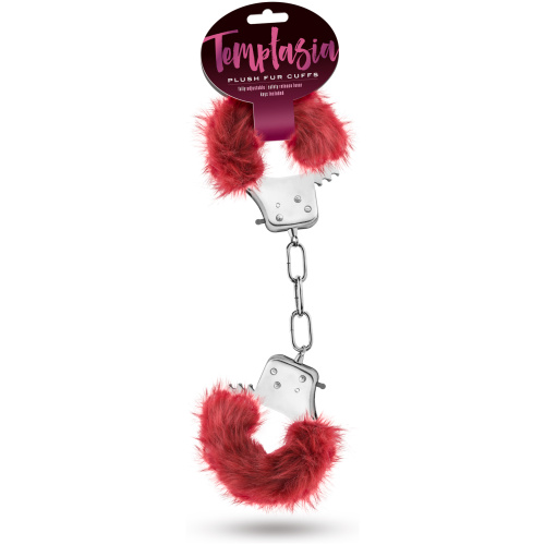 Temptasia - Plush Fur Cuffs - Burgundy