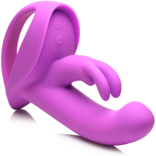 10x Come Hither Rocket Silicone Vibrator - Purple