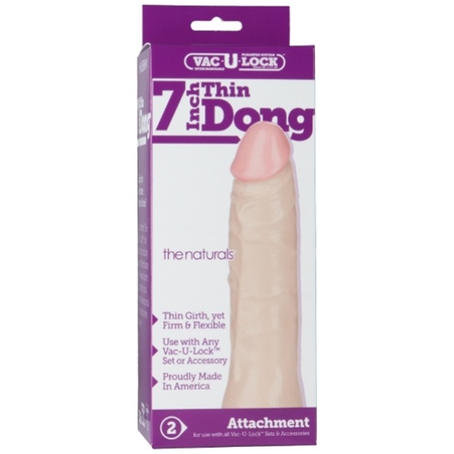 Vac-U-Lock 7 Inch Thin Dong - the Naturals