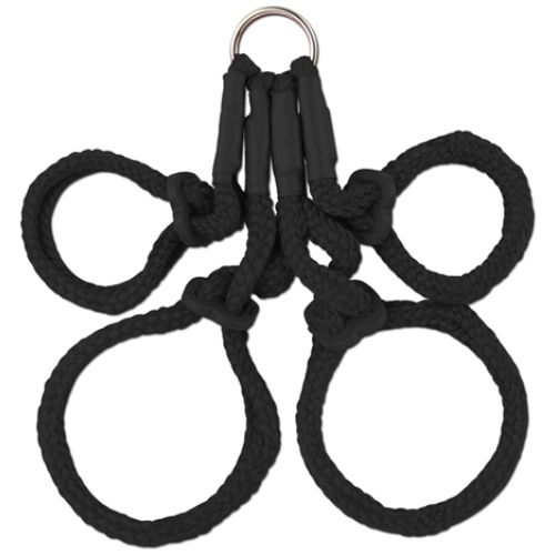 Fetish Fantasy Series Japanese Silk Rope Hogtie - Black