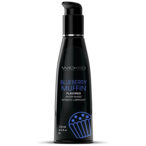 Aqua Blueberry Muffin Flavored Water Based  Intimate Lubricant - 4 Fl. Oz.