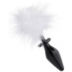 Fluffer Bunny Tail Glass Anal Plug