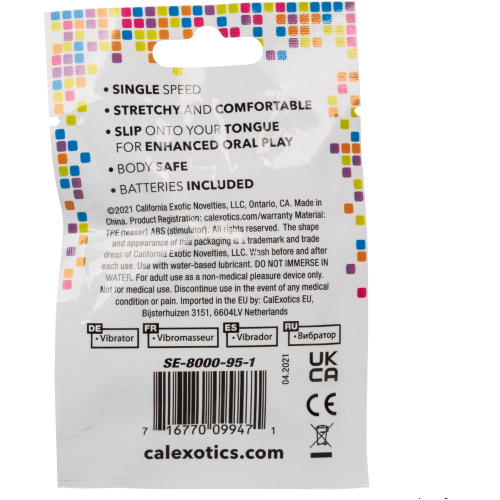 Foil Pack Vibrating Tongue Teaser - Purple