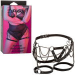 Euphoria Collection Plus Size Thigh Harness With  Chains - Black