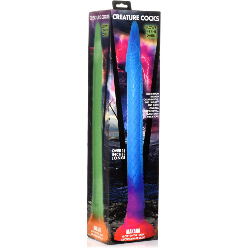 Makara Glow-in-the-Dark Silicone Snake Dildo