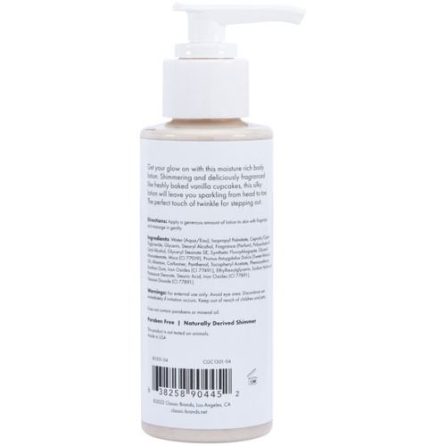 Glow Vanilla Cupcake Shimmer Lotion Gold 4 Oz