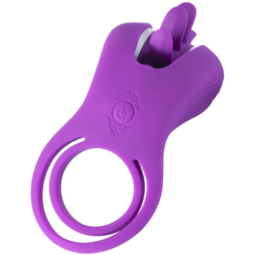 Roxy - Tongue Clit Licker and Cock Ring - Purple