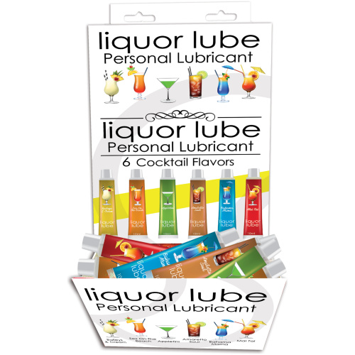 Liquor Lube Assorted Flavors 72 Pcs Display - Display - 6 Cocktail Flavors - 10ml Tubes