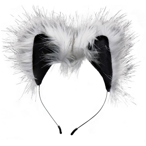 Grey Wolf Tail Anal Plug and Ears Set
