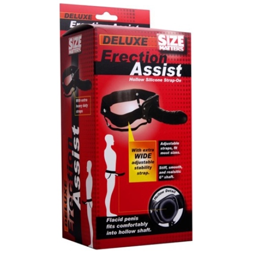 Erection Assist Hollow Strap on - Black