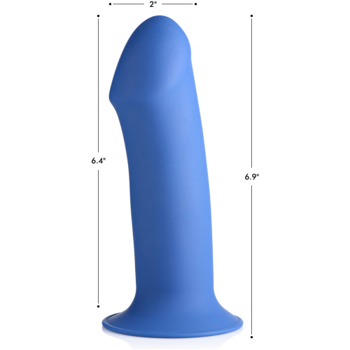 Squeezable Thick Phallic Dildo - Blue
