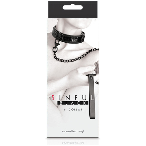 Sinful - 1 Inch Collar - Black